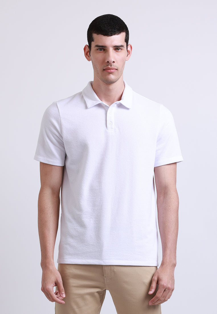 Manzone Polo Shirt Lengan Pendek Pria Justin 04 - White