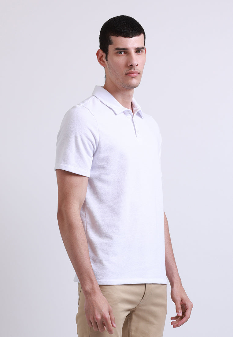 Manzone Polo Shirt Lengan Pendek Pria Justin 04 - White