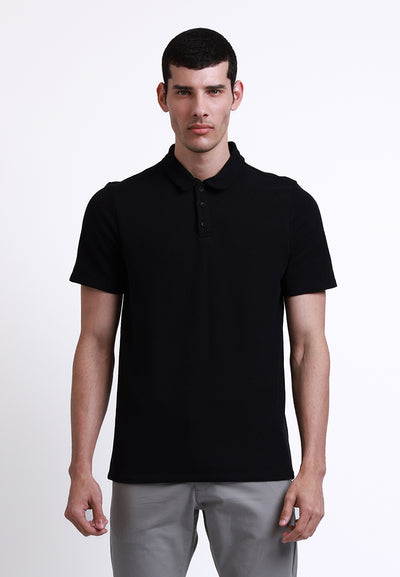 Manzone Polo Shirt Lengan Pendek Pria Justin 03 - Black