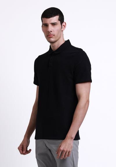 Manzone Polo Shirt Lengan Pendek Pria Justin 03 - Black