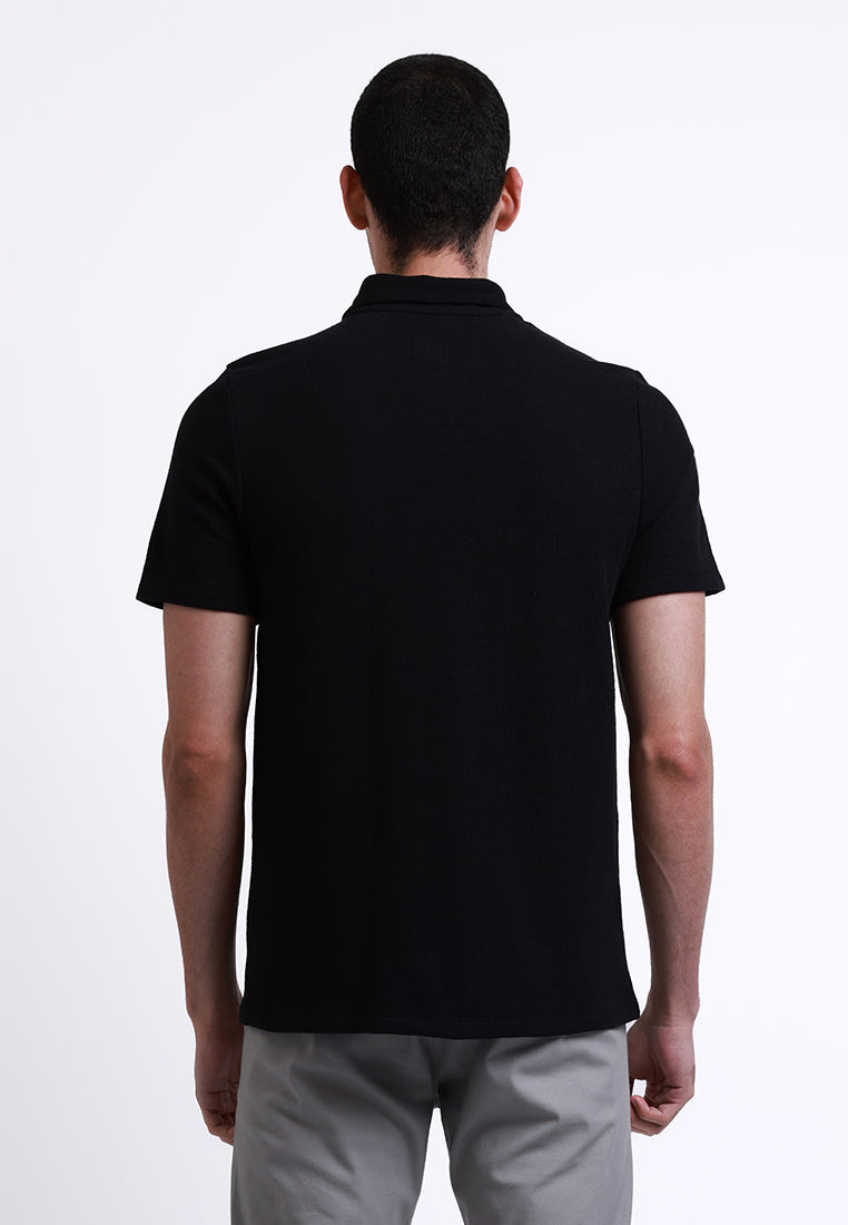 Manzone Polo Shirt Lengan Pendek Pria Justin 03 - Black