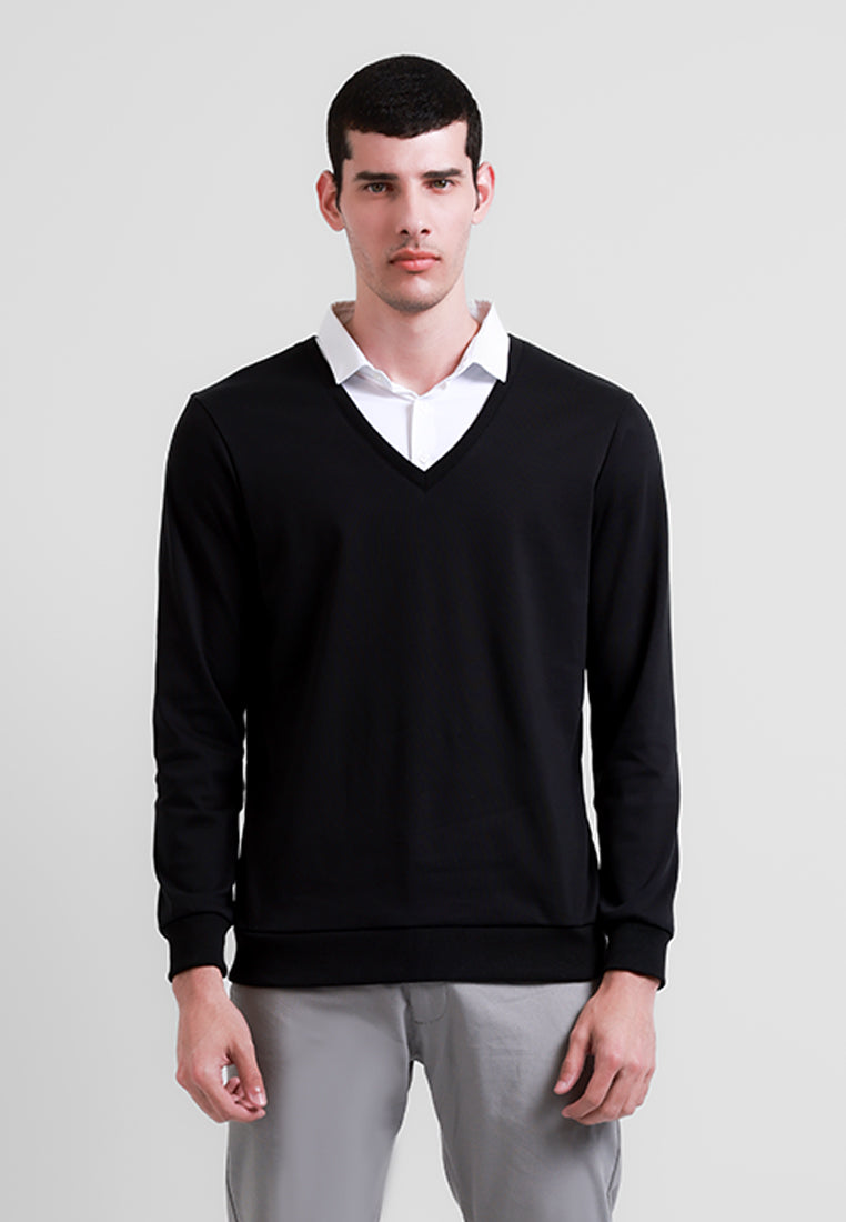 Manzone Sweatshirt Lengan Panjang Pria Sergio - Black