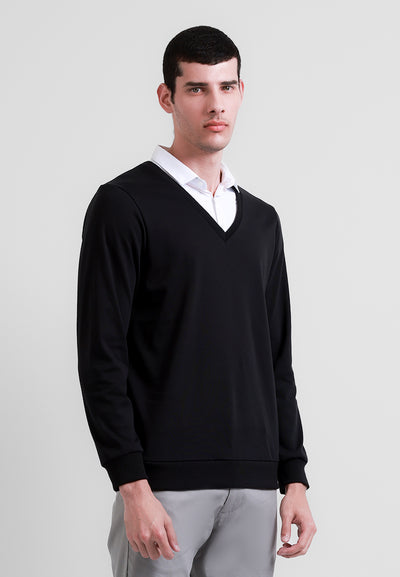 Manzone Sweatshirt Lengan Panjang Pria Sergio - Black