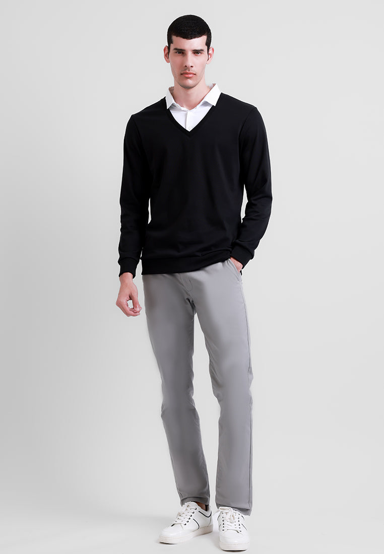 Manzone Sweatshirt Lengan Panjang Pria Sergio - Black