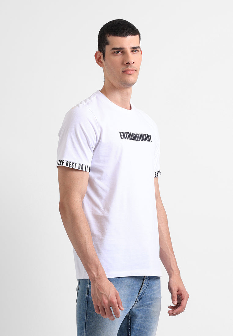 MANZONE - Kaos Pria Lengan Pendek Slim Fit  Killa 06 - White