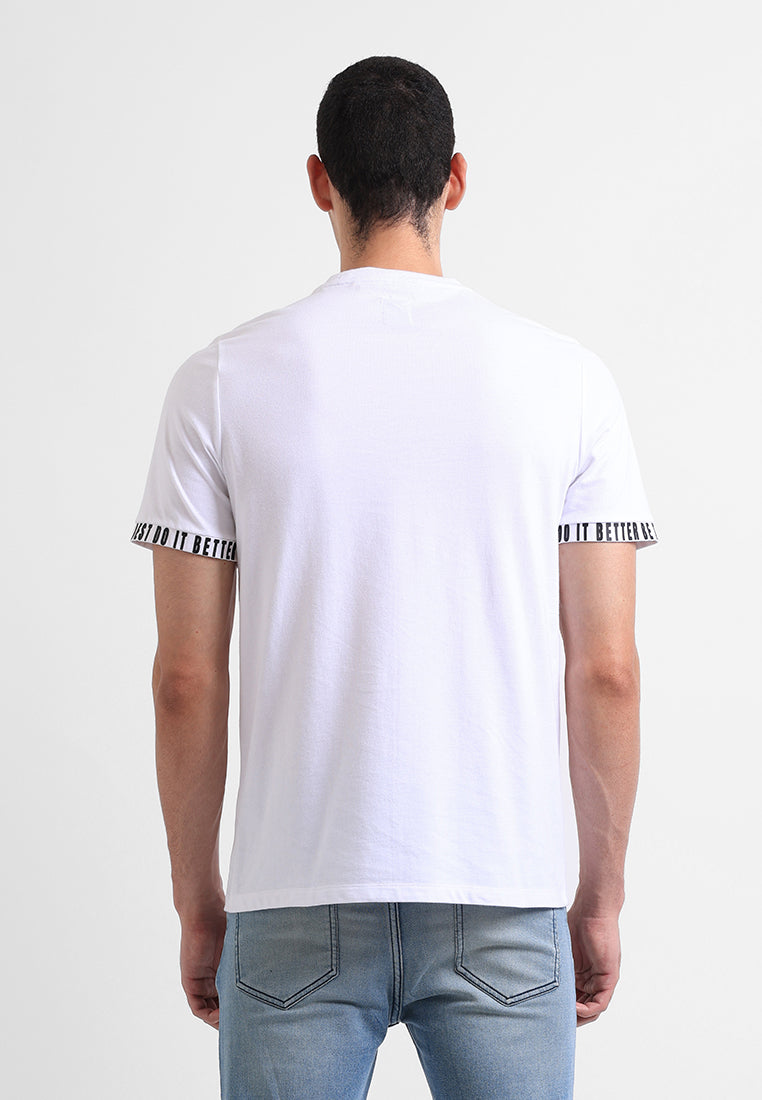 MANZONE - Kaos Pria Lengan Pendek Slim Fit  Killa 06 - White