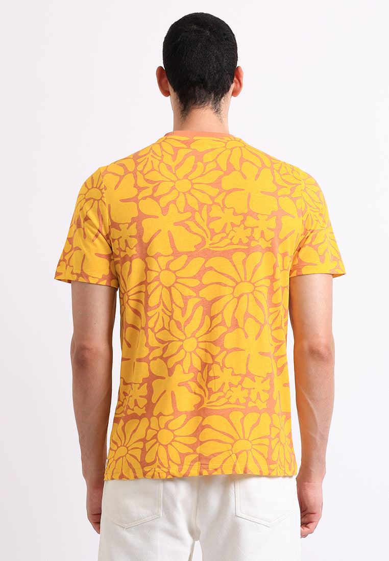 Manzone Kaos Lengan Pendek Pria Bright Yellow