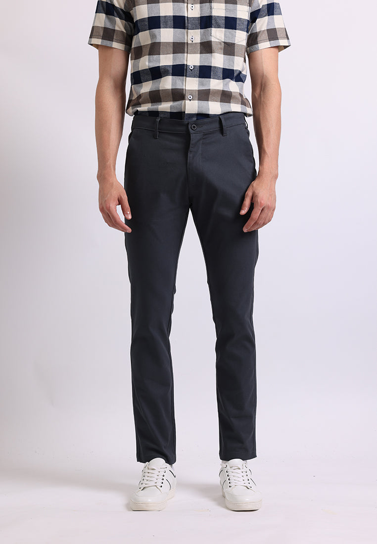 Manzone Celana Panjang Pria Chinos Slim Fit Roku - Dark Grey