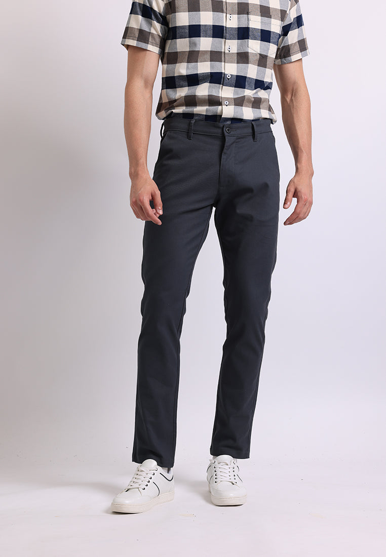 Manzone Celana Panjang Pria Chinos Slim Fit Roku - Dark Grey