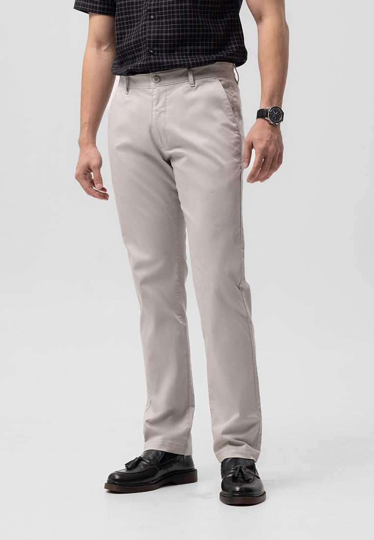 MANZONE - Celana Panjang Chinos Pria Kinjaz Regular Fit - Light Grey