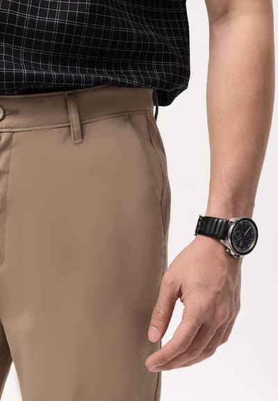 MANZONE - Celana Panjang Chinos Pria Sora Regular Fit - Brown