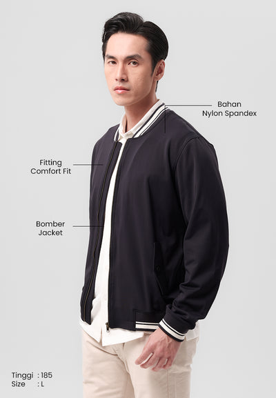 MANZONE - Jacket Pria Trev Comfort Fit - Black