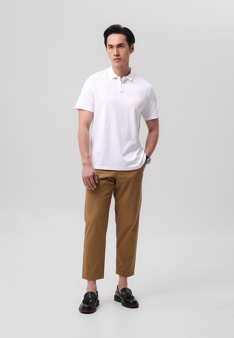 MANZONE - Polo Shirt Lengan Pendek Pria Clark Slim Fit - White