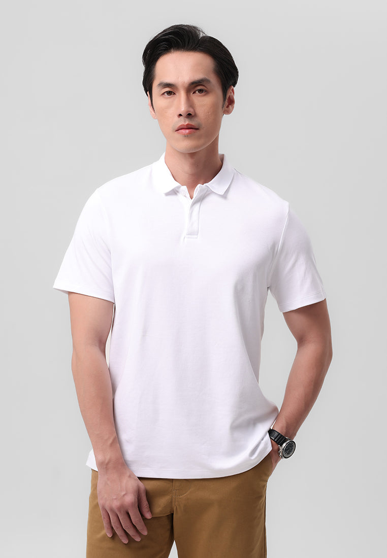 MANZONE - Polo Shirt Lengan Pendek Pria Clark Slim Fit - White