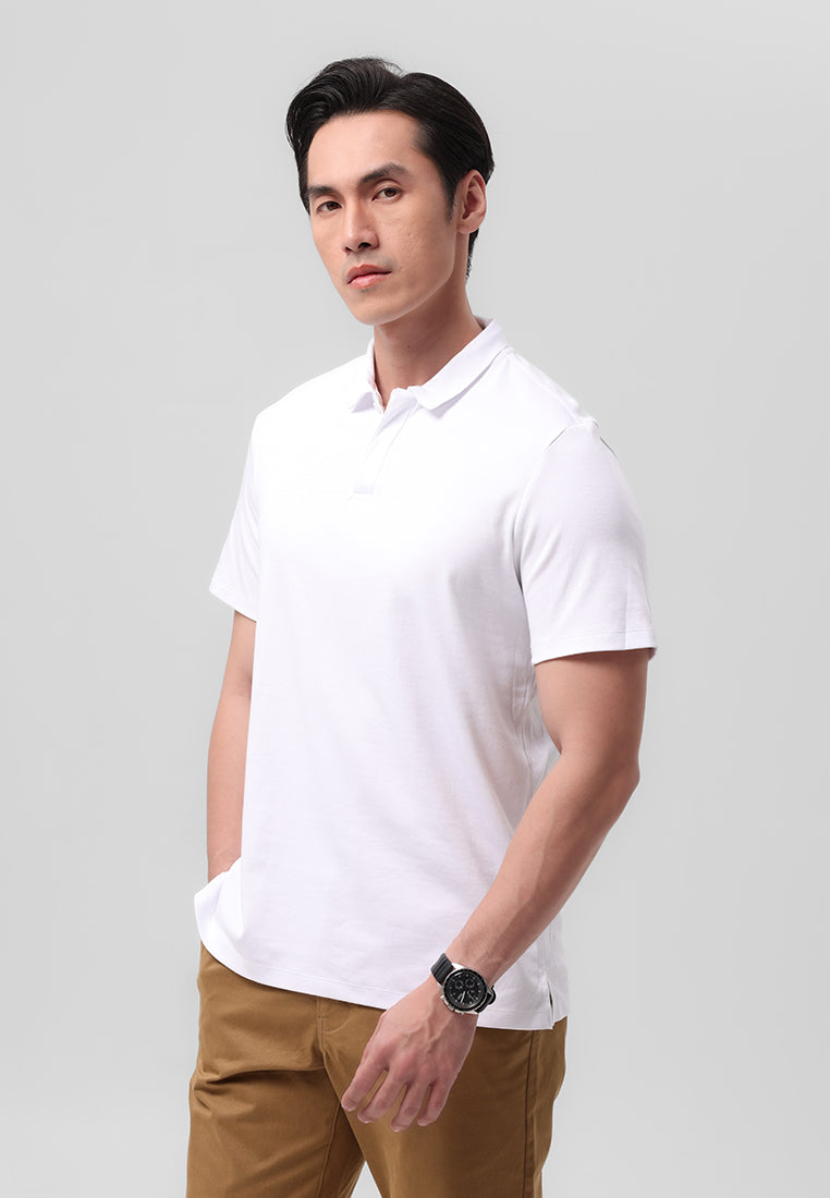 MANZONE - Polo Shirt Lengan Pendek Pria Clark Slim Fit - White