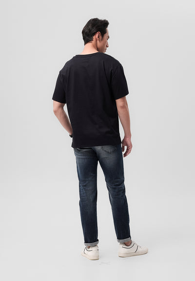 Manzone Kaos Lengan Pendek Pria Relaxed Fit Ziggy - Black