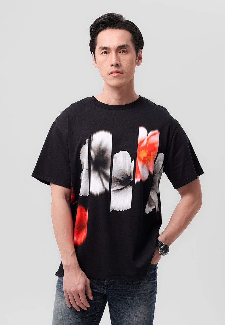 Manzone Kaos Lengan Pendek Pria Relaxed Fit Ziggy - Black