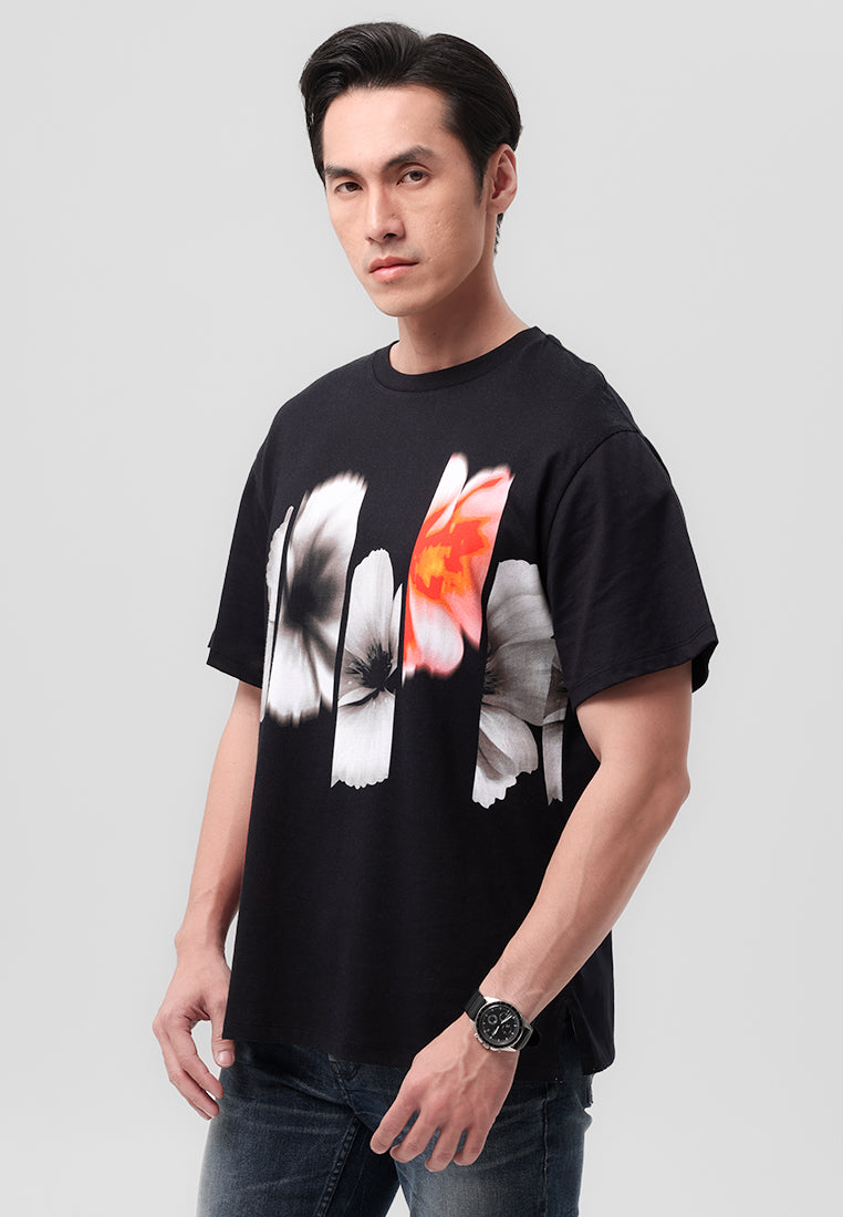 Manzone Kaos Lengan Pendek Pria Relaxed Fit Ziggy - Black