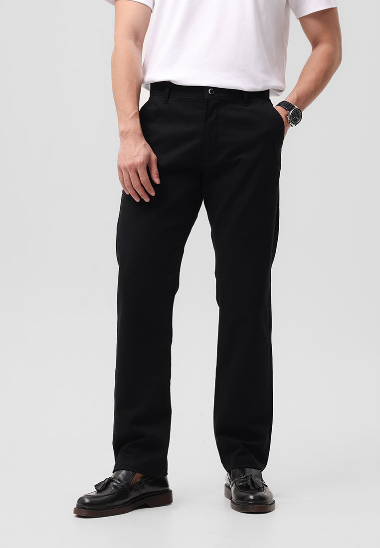 MANZONE - Celana Panjang Chinos Pria Sora Regular Fit - Black