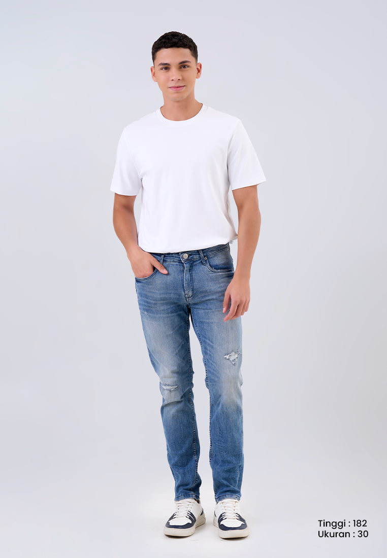 MANZONE - Celana Panjang Denim Pria Ludwig - Light Blue