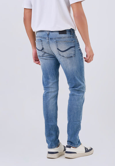 MANZONE - Celana Panjang Denim Pria Ludwig - Light Blue