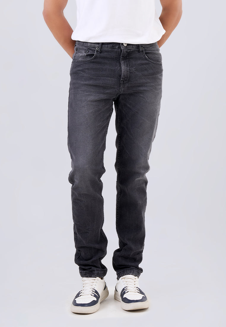 MANZONE - Celana Denim Panjang Pria Borju Slim Fit - Dark Grey
