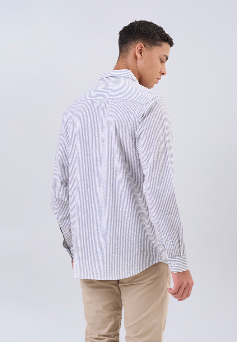 MANZONE - Kemeja Lengan Panjang Pria Smith 03 Modern Fit - Grey