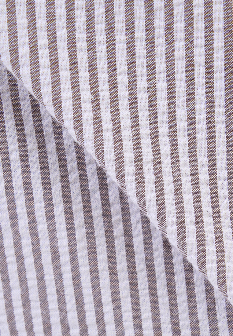 MANZONE - Kemeja Lengan Panjang Pria Smith 04 Modern Fit - Dark Brown