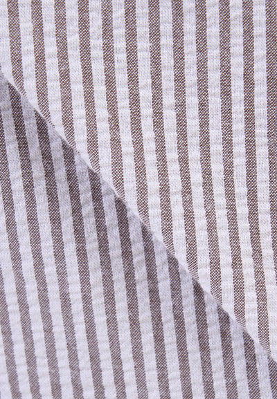 MANZONE - Kemeja Lengan Panjang Pria Smith 04 Modern Fit - Dark Brown