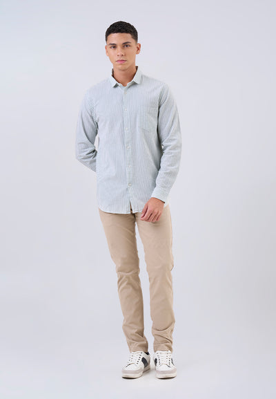 MANZONE - Kemeja Lengan Panjang Pria Smith 05 Modern Fit - Green