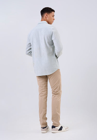 MANZONE - Kemeja Lengan Panjang Pria Smith 05 Modern Fit - Green