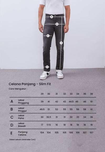MANZONE - Celana Panjang Denim Pria Torso 02 - Grey