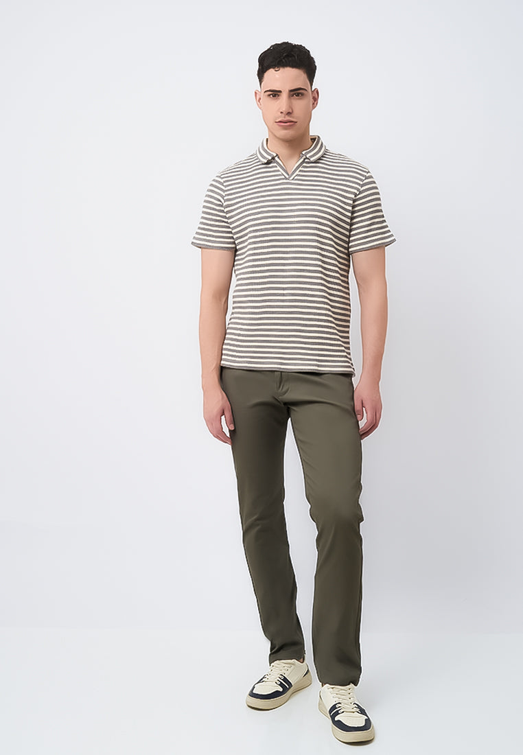 MANZONE - Polo Shirt Lengan Pendek Pria Alves Slim Fit - Grey