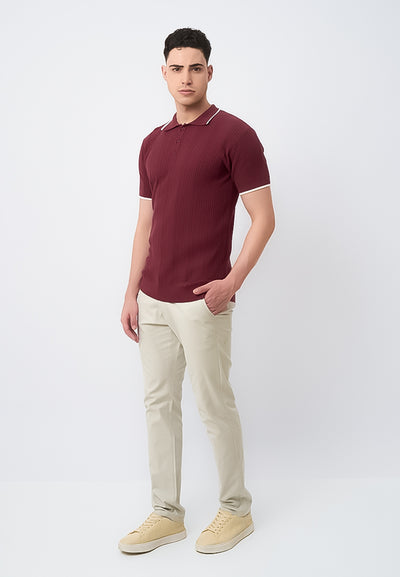 MANZONE - Polo Shirt Lengan Pendek Pria Donley - Maroon
