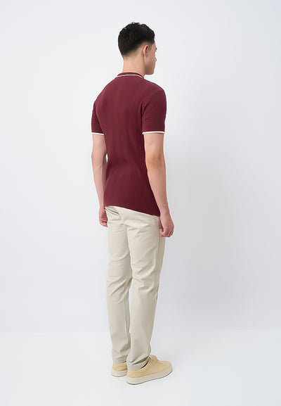MANZONE - Polo Shirt Lengan Pendek Pria Donley - Maroon