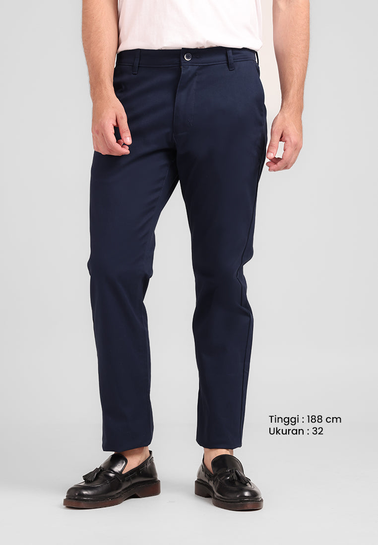 MANZONE - Celana Panjang Pria Chinos Reguler Fit Menno 2 - Navy