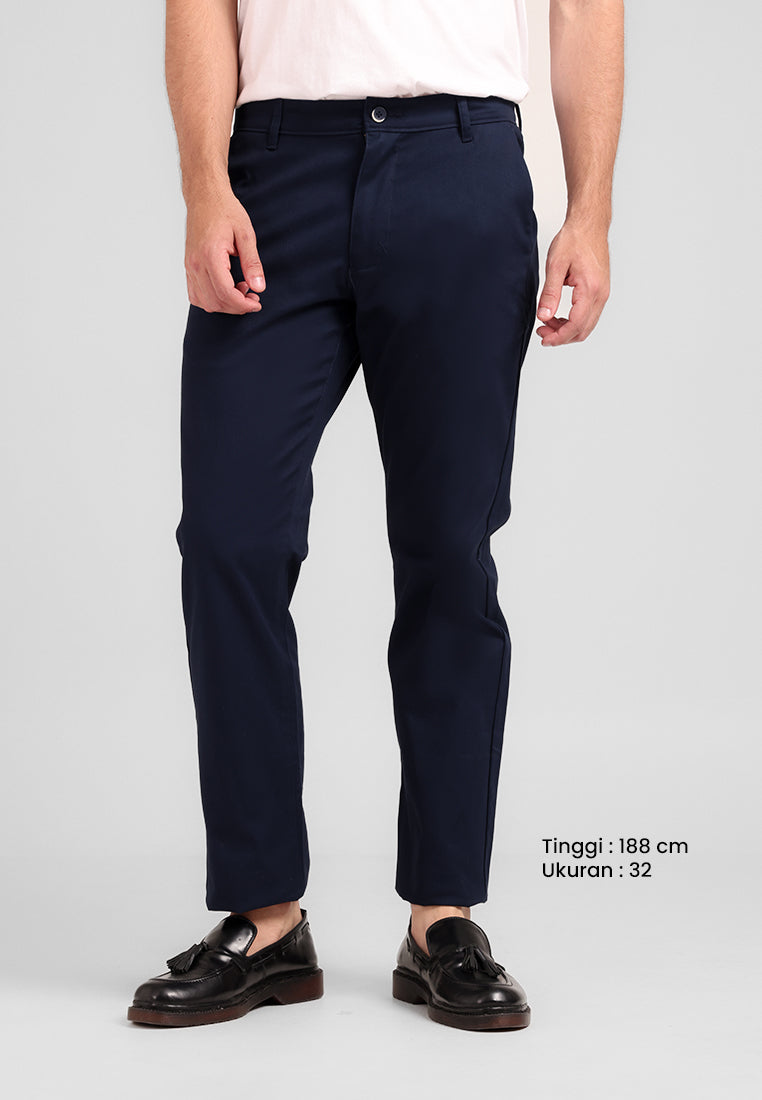 MANZONE - Celana Panjang Pria Chinos Reguler Fit Menno 3 - Navy