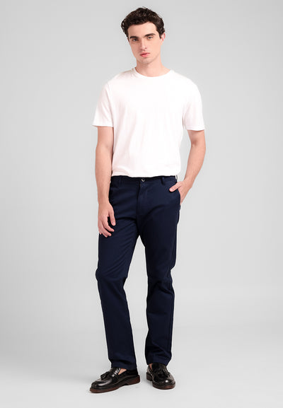 MANZONE - Celana Panjang Pria Chinos Reguler Fit Menno 3 - Navy