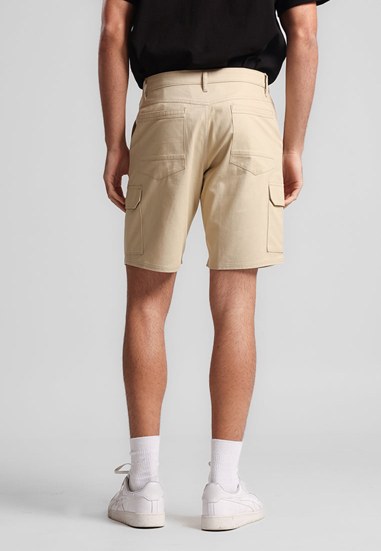 MANZONE - Celana Pendek Bermuda Pria Alief 5 Cargo - Khaki