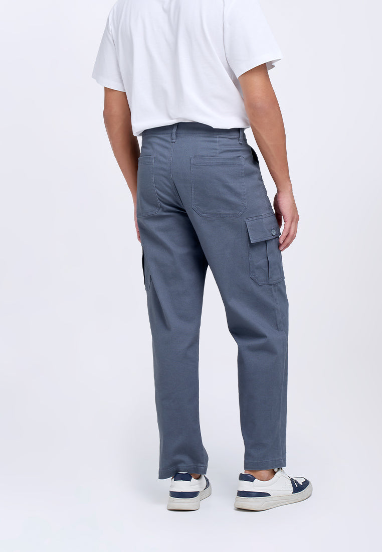MANZONE - Celana Panjang Cargo Pria Bosila 2 - Blue
