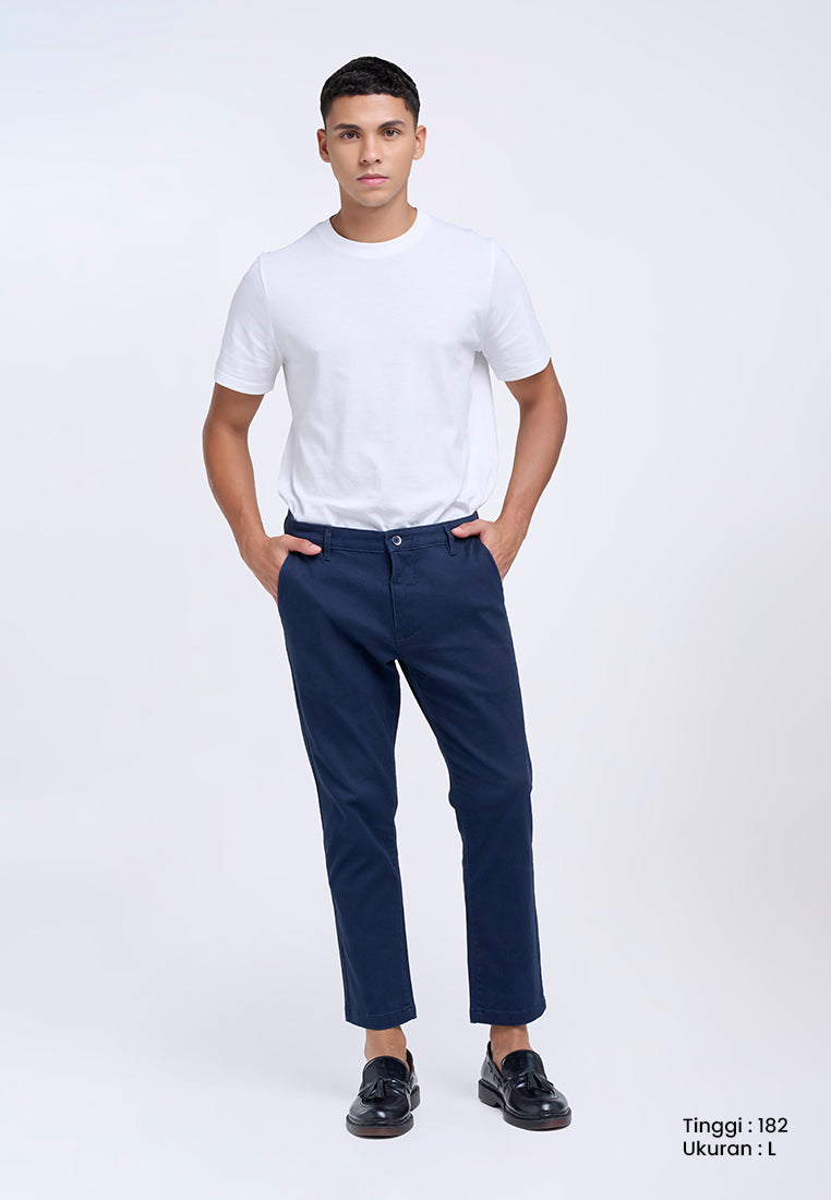 MANZONE - Celana Panjang Ankle Pria Crumbs 5 Relaxed Fit - Navy