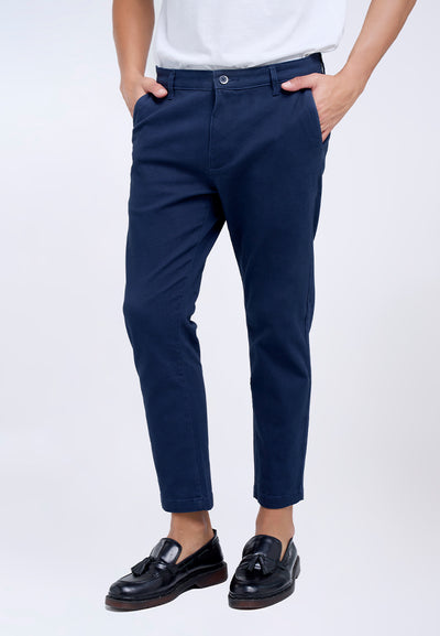 MANZONE - Celana Panjang Ankle Pria Crumbs 5 Relaxed Fit - Navy