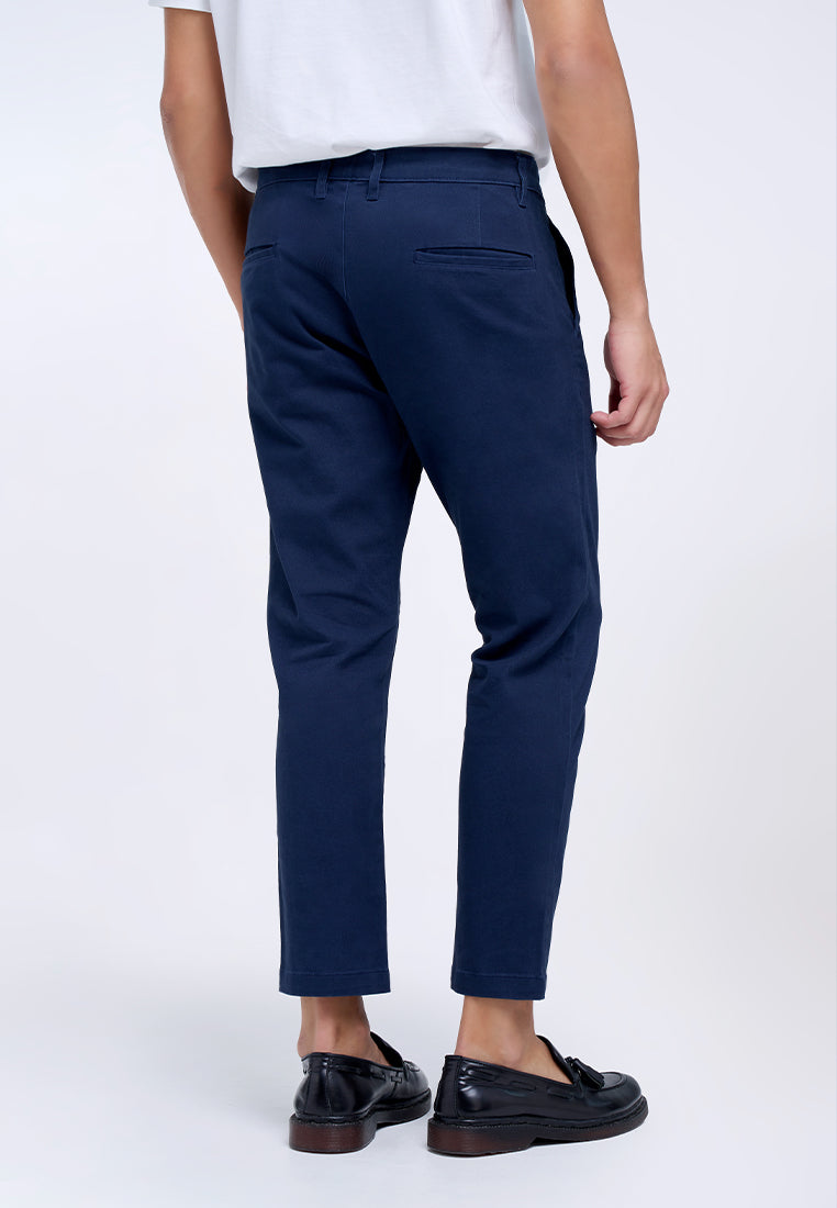 MANZONE - Celana Panjang Ankle Pria Crumbs 5 Relaxed Fit - Navy