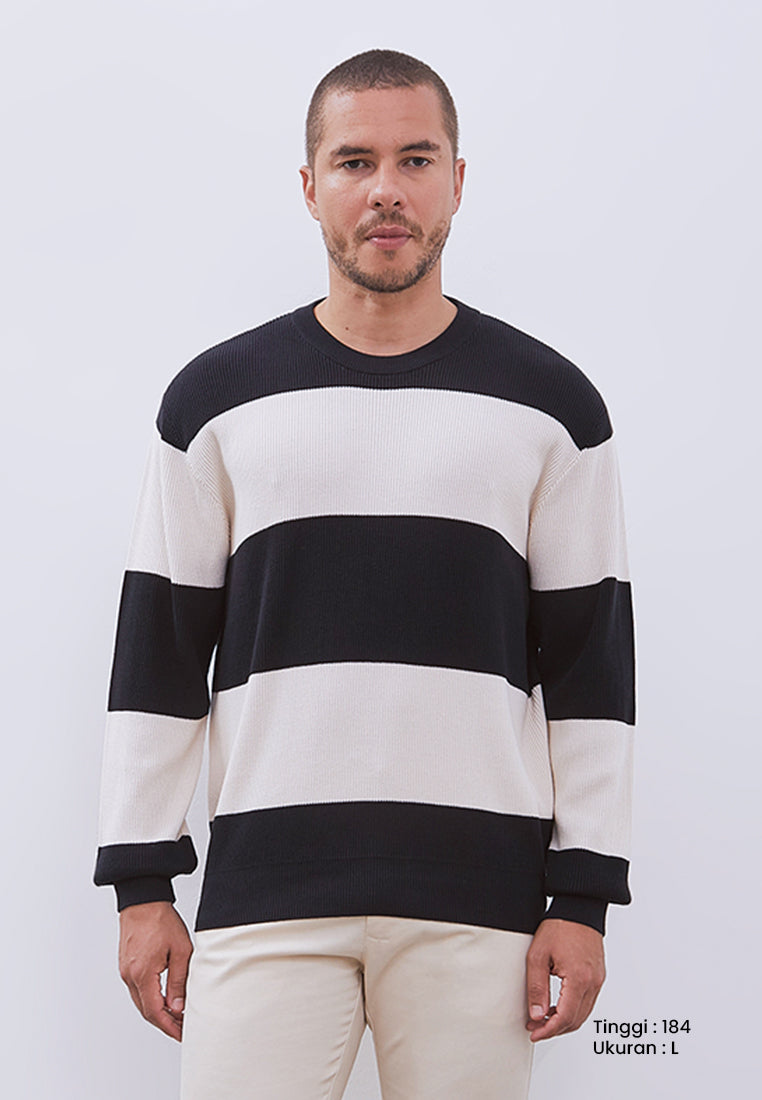 MANZONE - Sweatshirt Lengan Panjang Pria Damaris - Black