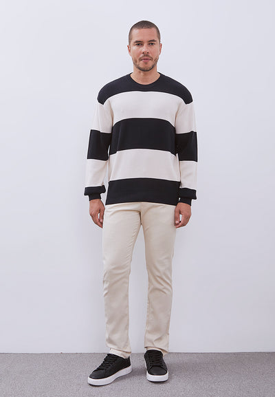 MANZONE - Sweatshirt Lengan Panjang Pria Damaris - Black