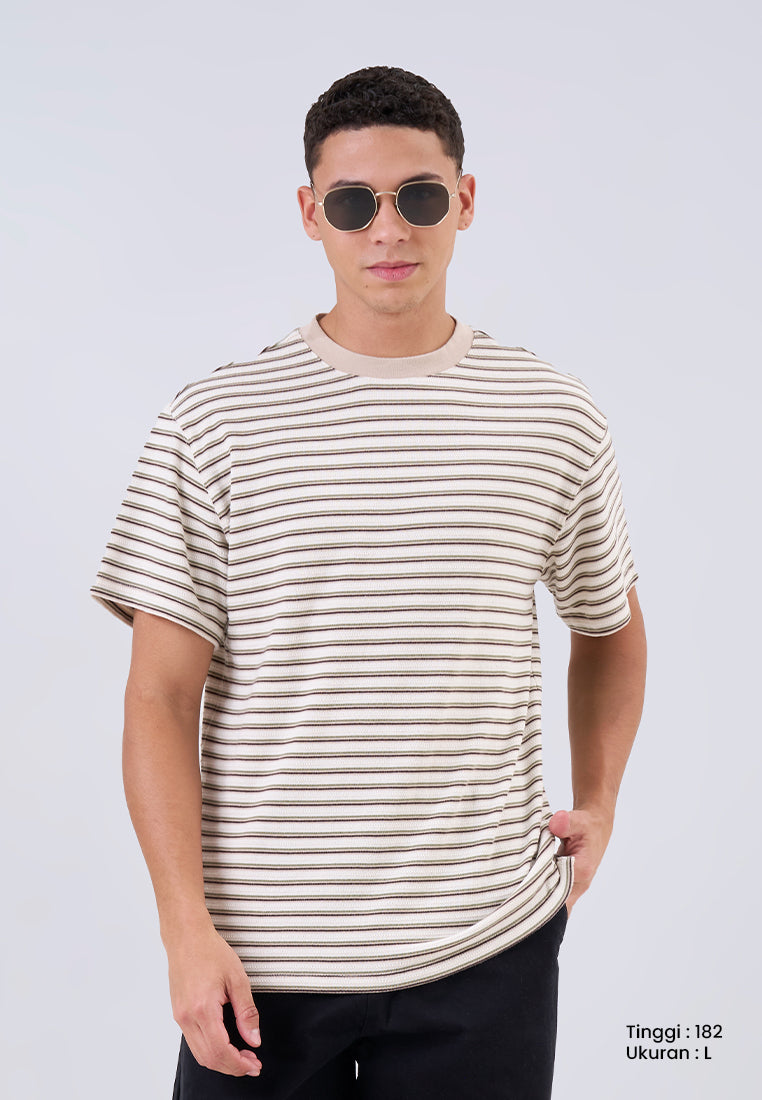 MANZONE - Kaos Lengan Pendek Pria Harits Relaxed Fit - Khaky
