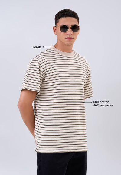 MANZONE - Kaos Lengan Pendek Pria Harits Relaxed Fit - Khaky