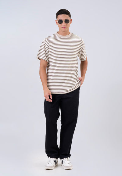 MANZONE - Kaos Lengan Pendek Pria Harits Relaxed Fit - Khaky