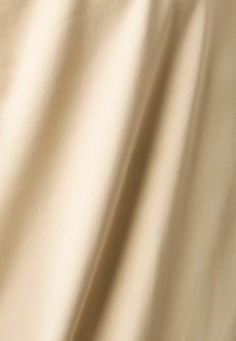 MANZONE - Kemeja Lengan Pendek Interclock Pria Hubner 6 Comfort Fit - Beige