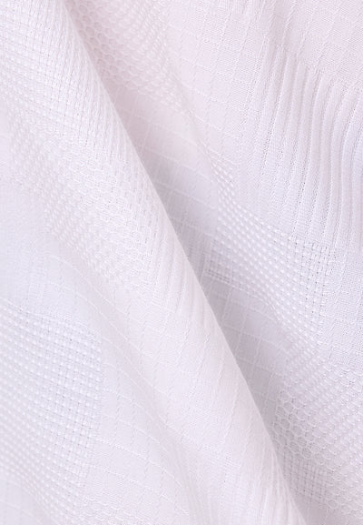 MANZONE - Kemeja Dobby Lengan Pendek Pria Janis Comfort Fit - White